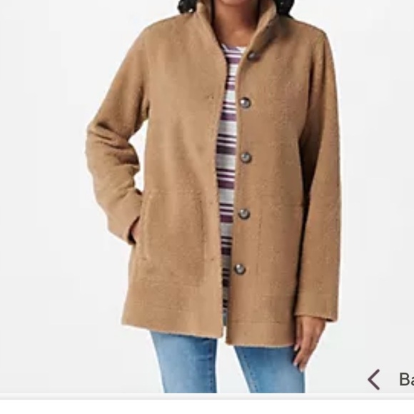Susan Graver Weekend Knit Boucle Button Front Jacket Women’s Size 5X - Picture 1 of 3